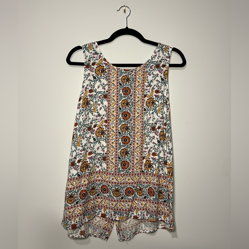 Floral Sleeveless Top - Multicolor